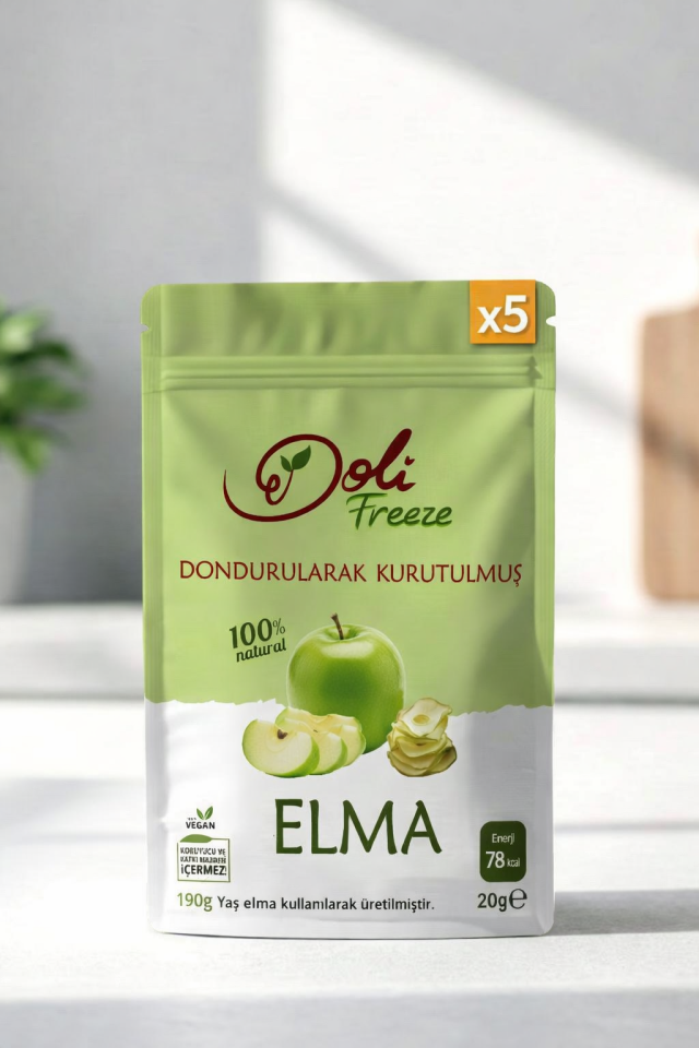 Dondurularak Kurutulmuş Elma 5'li Set