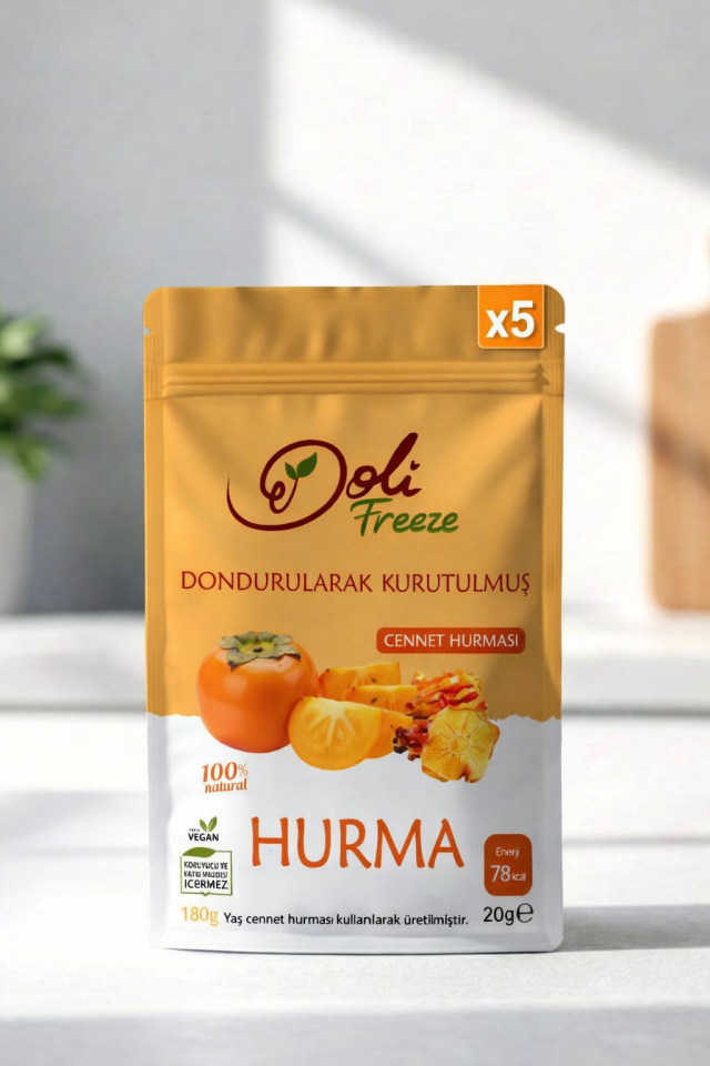 Dondurularak Kurutulmuş Cennet Hurması 5'li Set