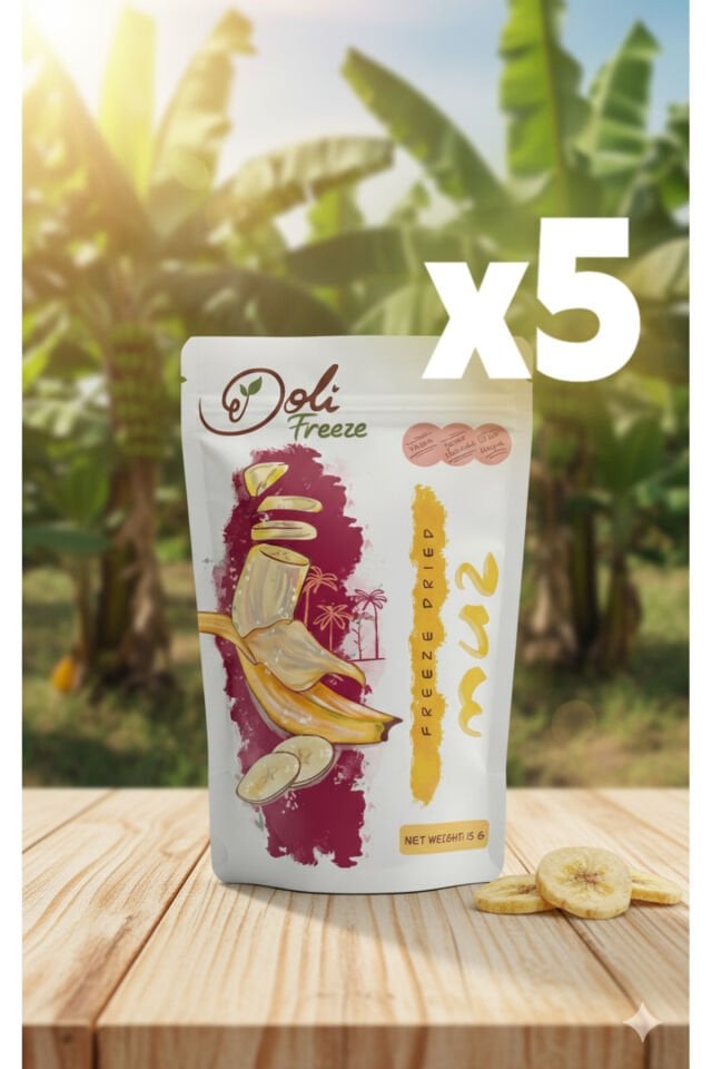 Dondurularak Kurutulmuş Muz 5'li Set