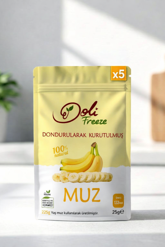 Dondurularak Kurutulmuş Muz 5'li Set
