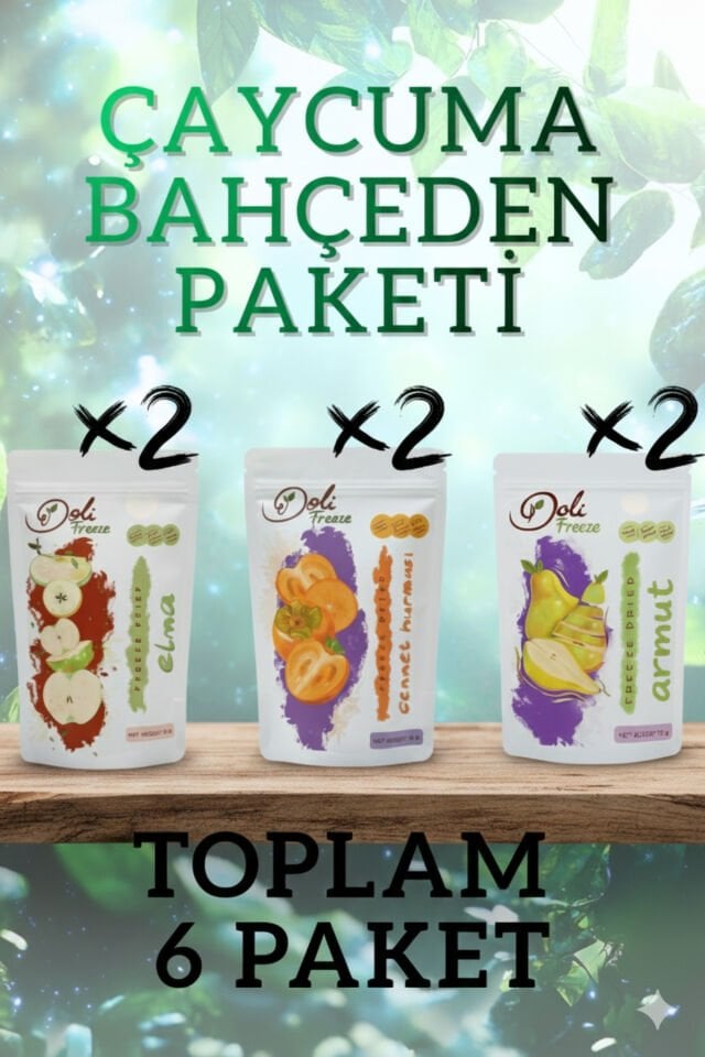 Dondurularak Kurutulmuş Meyve Çaycuma Bahçeden Paketi